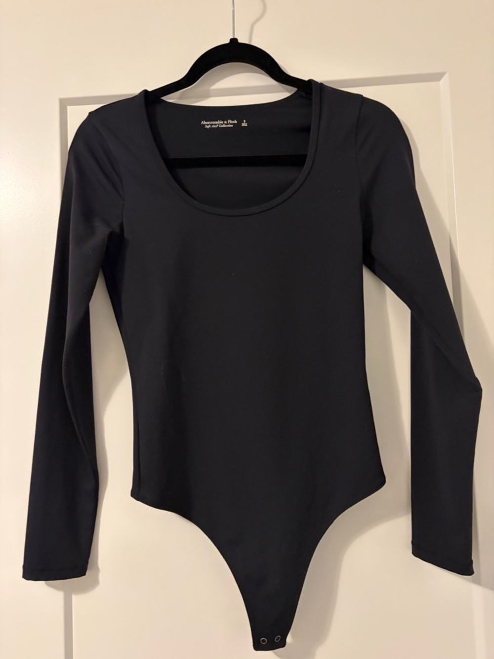 Abercrombie & Fitch Black Long Sleeve Scoop Neck Bodysuit